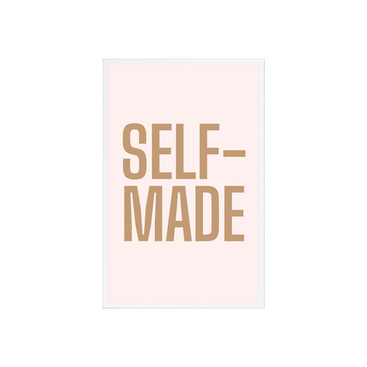 SELF-MADE Blush Desk Sign – Girl Boss Office Decor