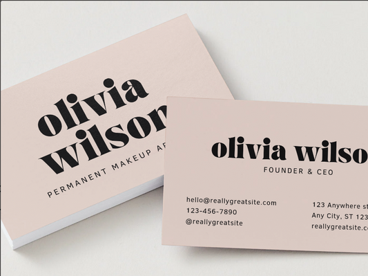 Luxury Business Cards for Beauty, Medspa + Service Professionals